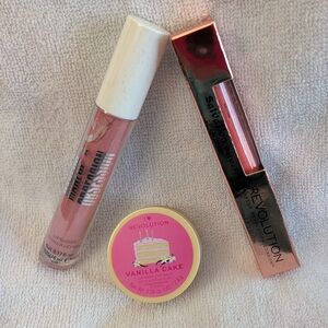 I Heart Revolution Vanilla Cake Lip Mask and Balm, Revolution Lip Lacquer